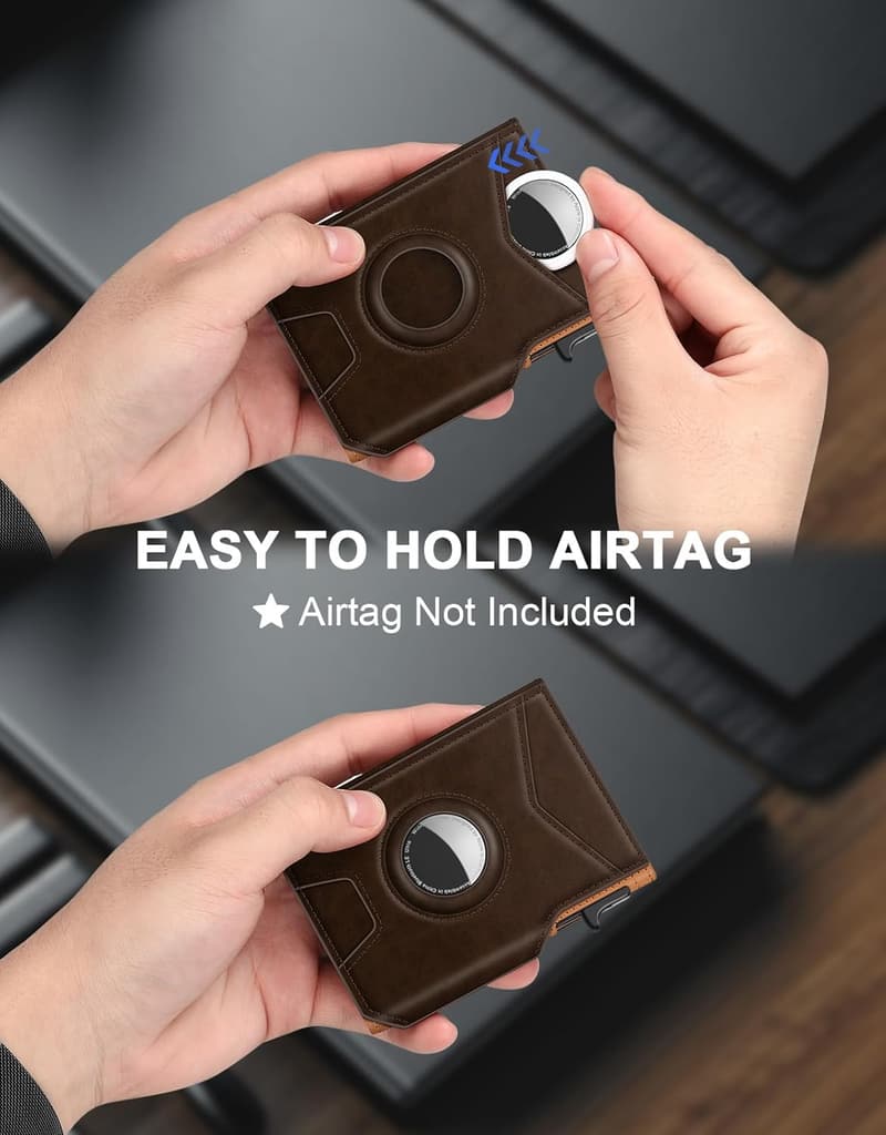 Minimalist RFID Blocking Wallet for Men, Slim Aluminum Card Case