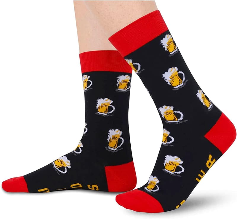 Funny Drink Socks for Men - Scotch & Beer Gift Set