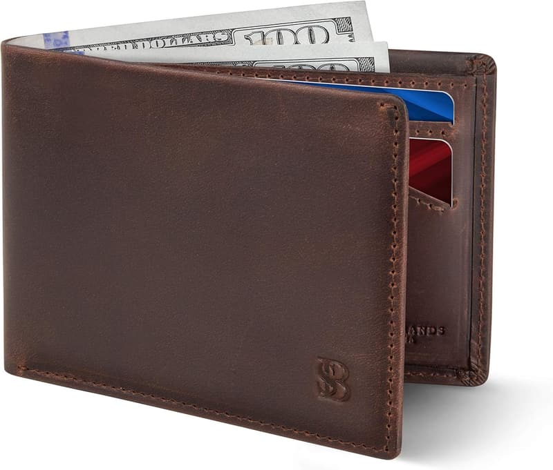 Slim RFID-Blocking Bifold Wallet for Men - Thin & Minimalist