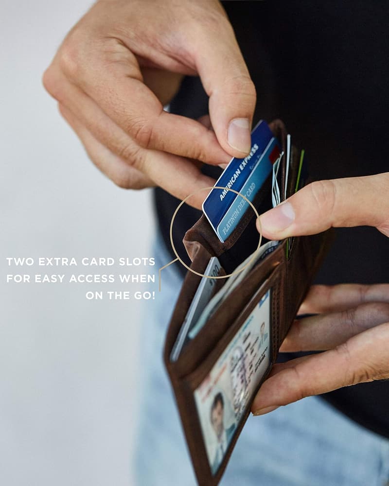 Slim RFID-Blocking Bifold Wallet for Men - Thin & Minimalist