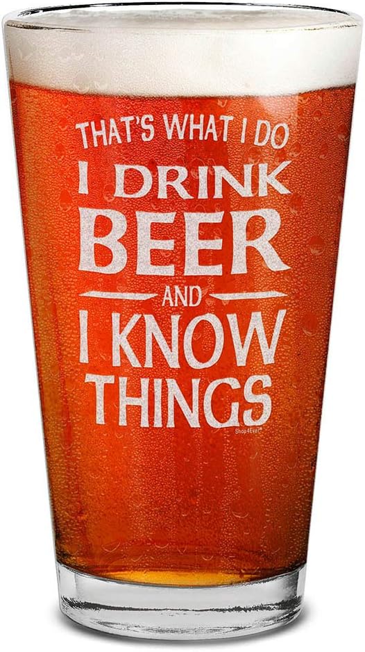 Funny Laser Engraved 16 oz. Beer Pint Glass