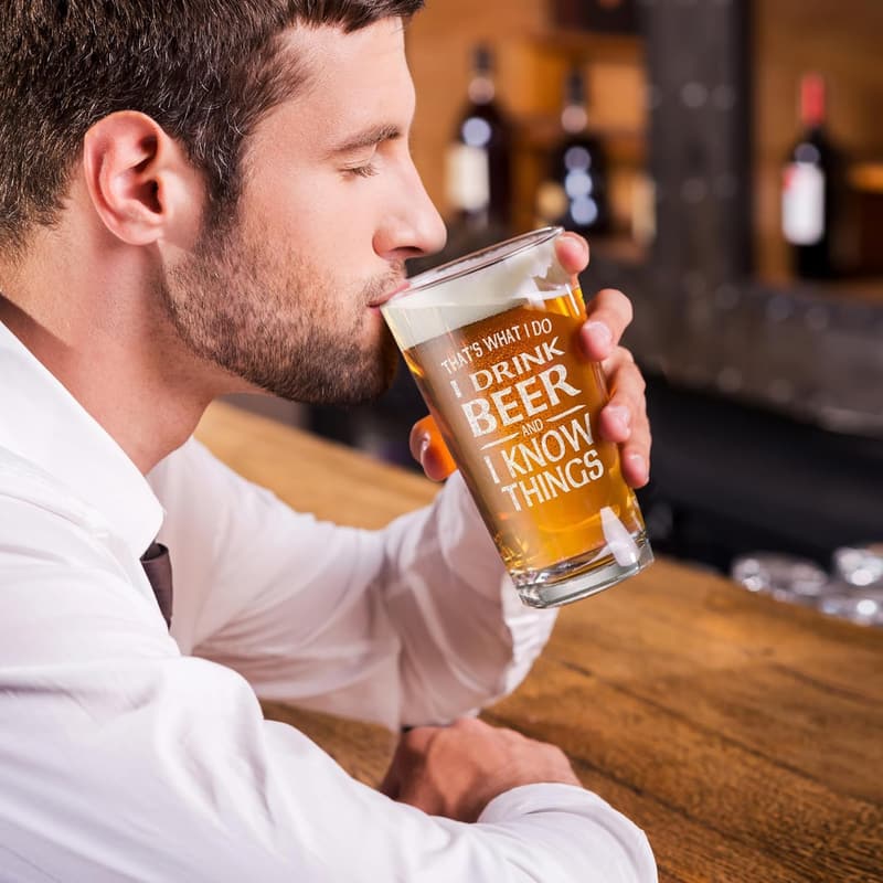 Funny Laser Engraved 16 oz. Beer Pint Glass