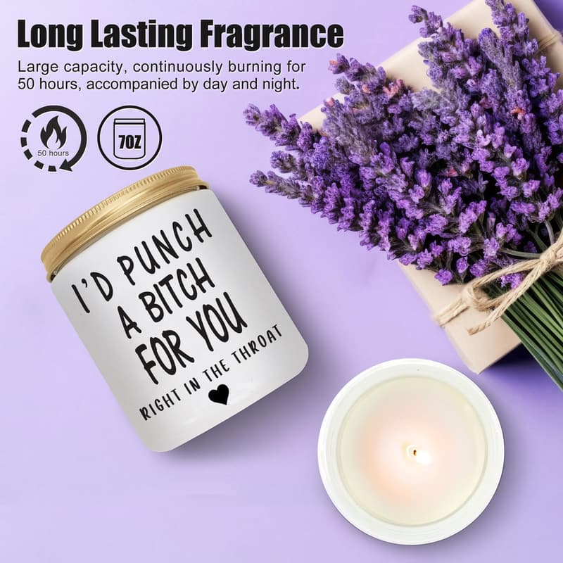 Funny Lavender Candle - Gifts for Best Friends & Unbiological Sisters