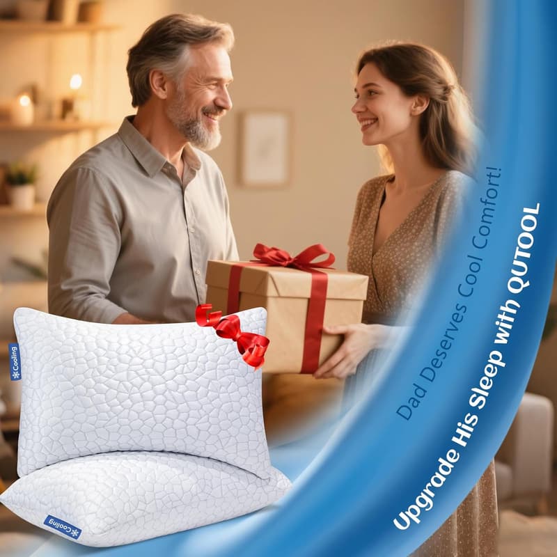 Cooling Shredded Memory Foam King Pillows - 2 Pack Set