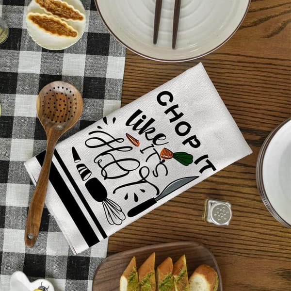Funny Kitchen Towels Set of 4 - Absorbent Cooking Tea Towels