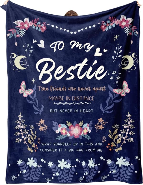 Mother's Day Friendship Blanket Gift for Women - 60x50 Inch Flannel