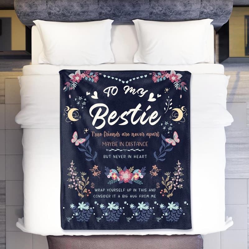 Mother's Day Friendship Blanket Gift for Women - 60x50 Inch Flannel