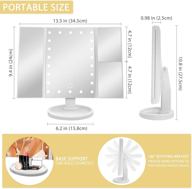 Bestie Birthday Gift: Friendship Makeup Mirror with Lights