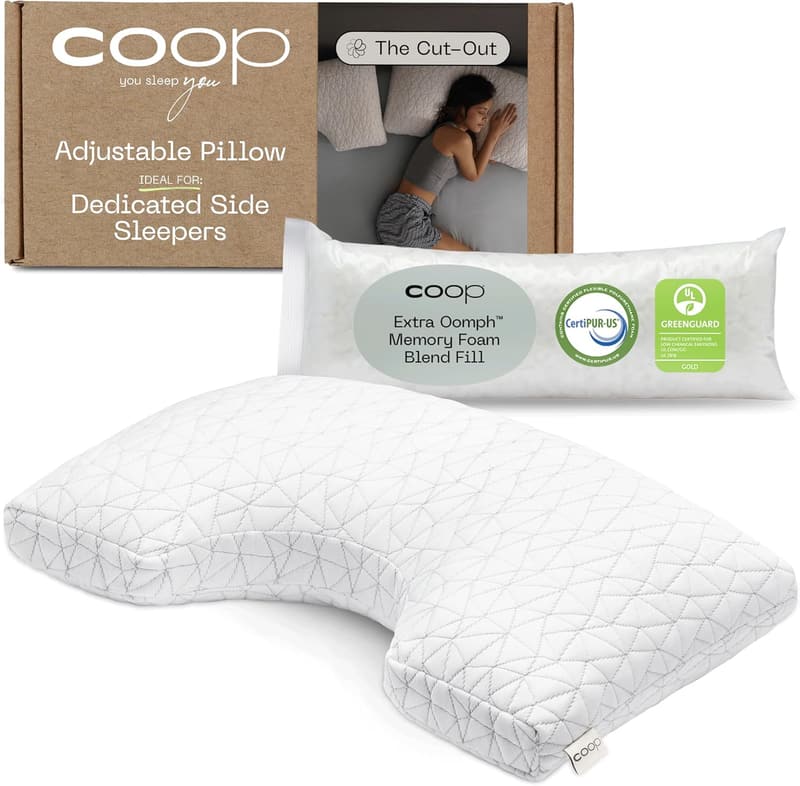Queen Size Adjustable Memory Foam Pillow for Side Sleepers