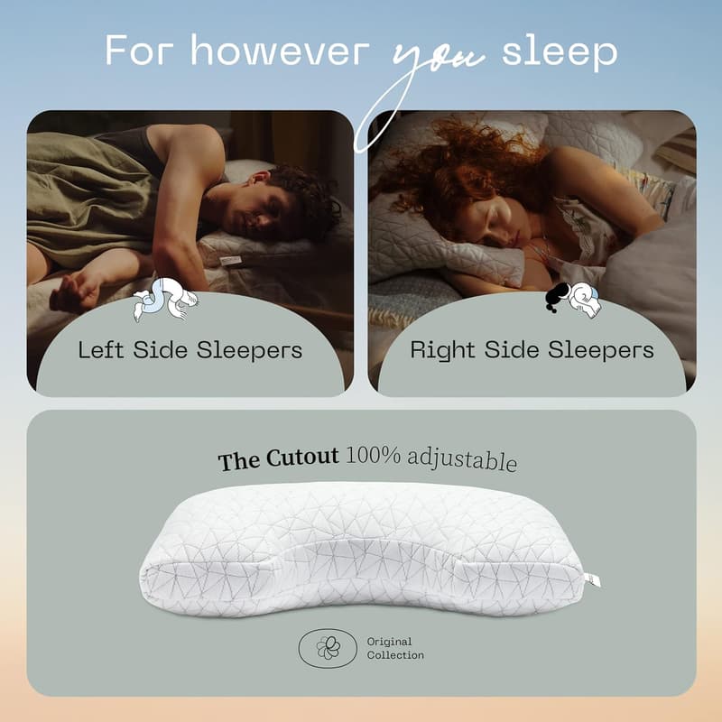 Queen Size Adjustable Memory Foam Pillow for Side Sleepers