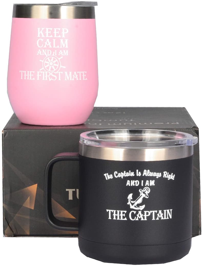 Christmas Captain Tumbler Set for Boaters