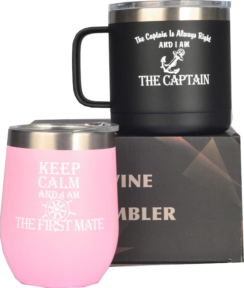 Christmas Captain Tumbler Set for Boaters