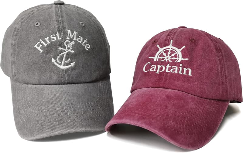 Captain & First Mate Embroidered Hats