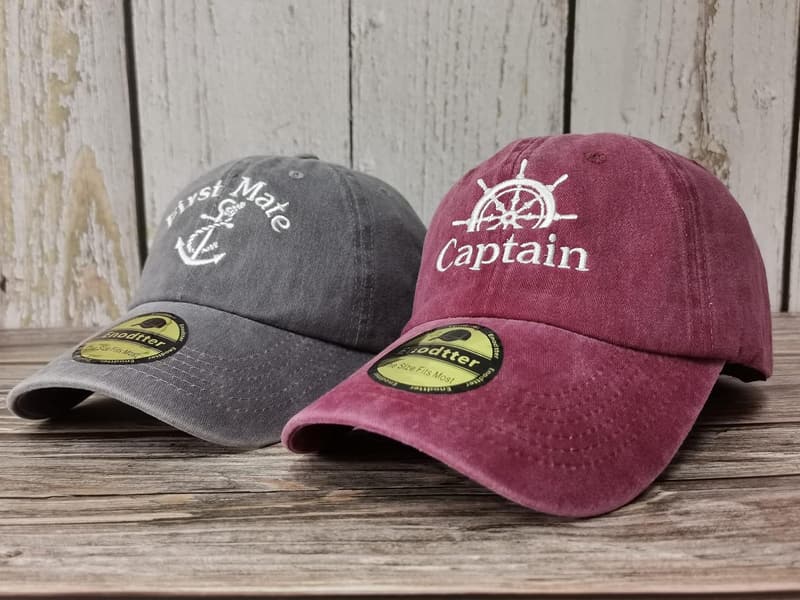 Captain & First Mate Embroidered Hats