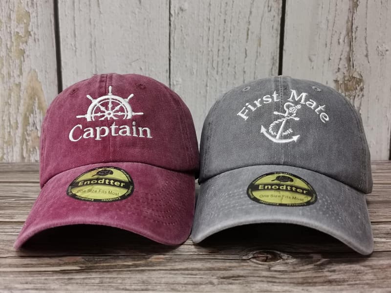 Captain & First Mate Embroidered Hats
