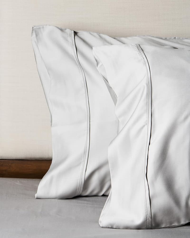 King Pillowcases in Light Gray - 100% Tencel Lyocell, Gentle to Skin