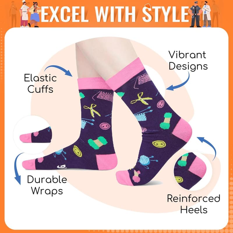 Travel Socks for Knitters and Pilots - Unisex Design