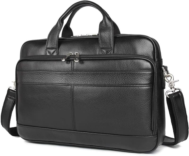 Vintage Leather Messenger Bag for Men - 17