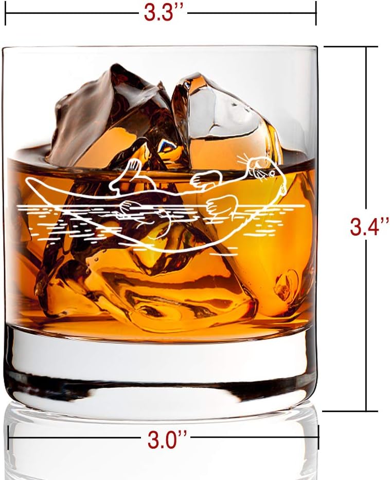 Otter Whiskey Glass - Perfect Gift for Graduation or Father's Day