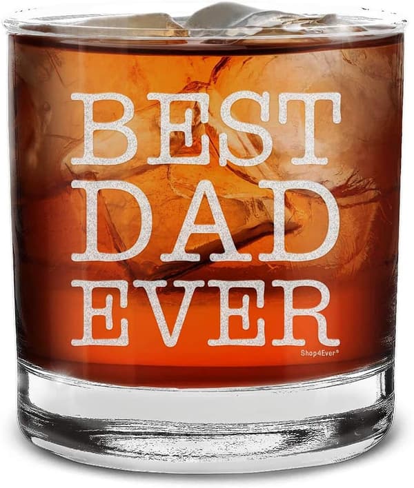 Father's Day Engraved Bourbon Whiskey Glass - 11 oz.