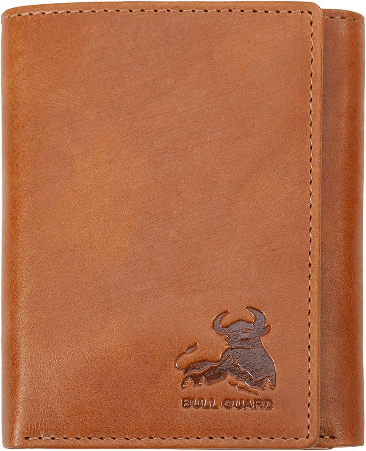 Men's Genuine Leather RFID Trifold Wallet - Card & Cash Holder