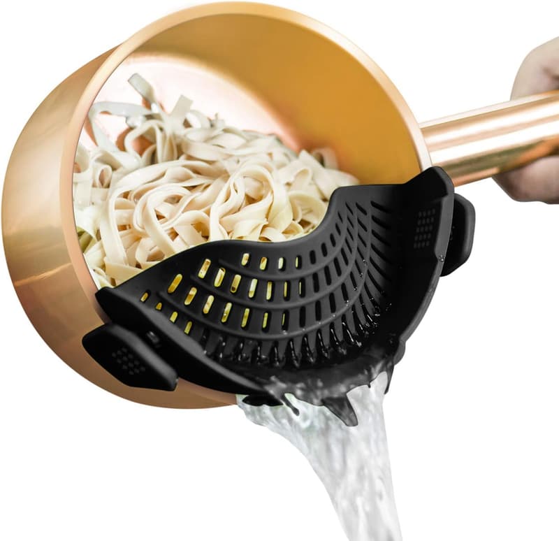 Silicone Clip-On Food Strainer for Pots and Pans