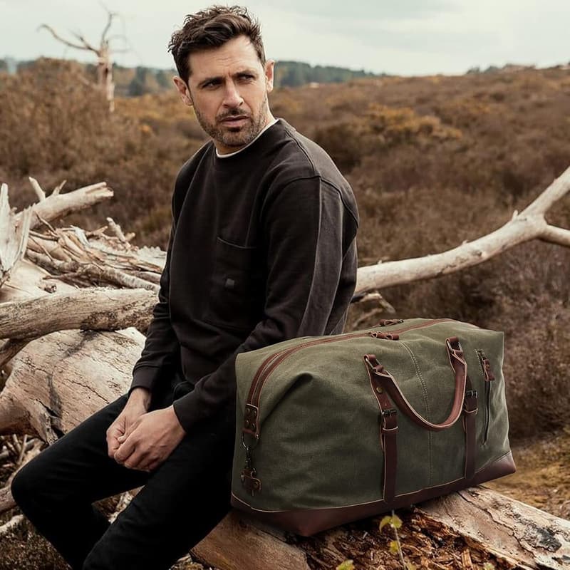 Travel Canvas Duffle Bag - Men's Weekend Carry-On