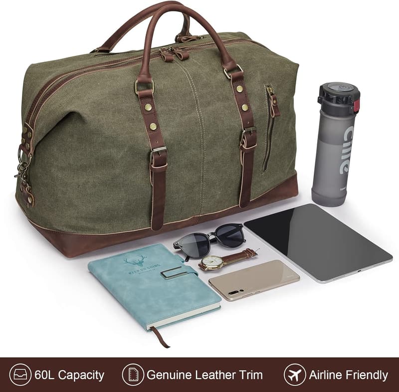 Travel Canvas Duffle Bag - Men's Weekend Carry-On