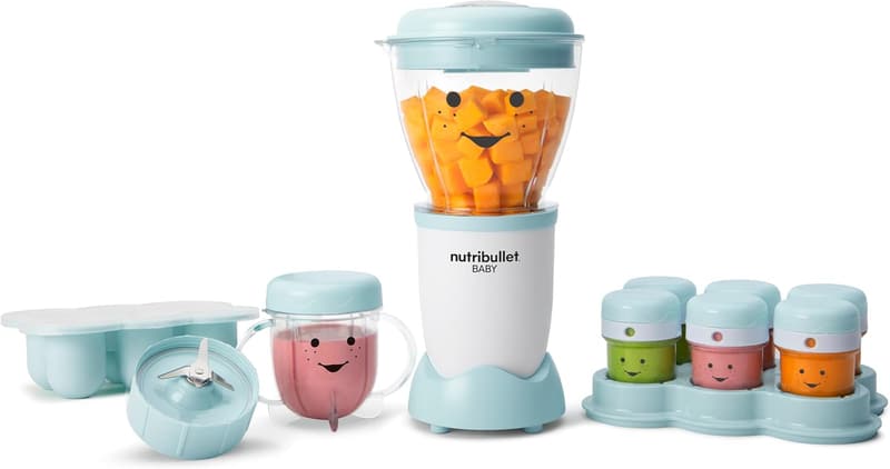 NutriBullet Baby Food Maker System, 32-Oz, White/Blue Clear
