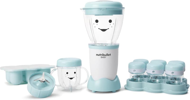 NutriBullet Baby Food Maker System, 32-Oz, White/Blue Clear