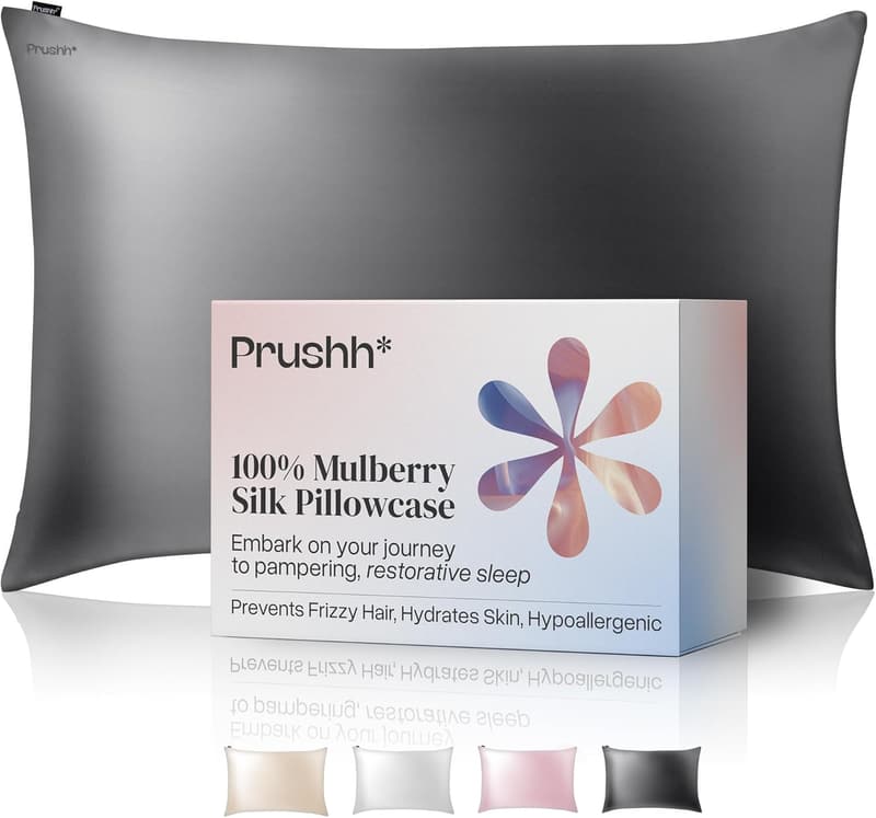 Luxury Silk Pillowcase - 100% Mulberry Silk, Anti-Acne, Queen