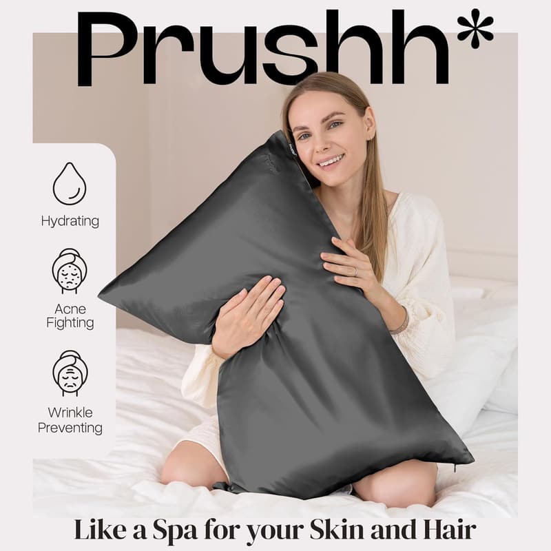 Luxury Silk Pillowcase - 100% Mulberry Silk, Anti-Acne, Queen