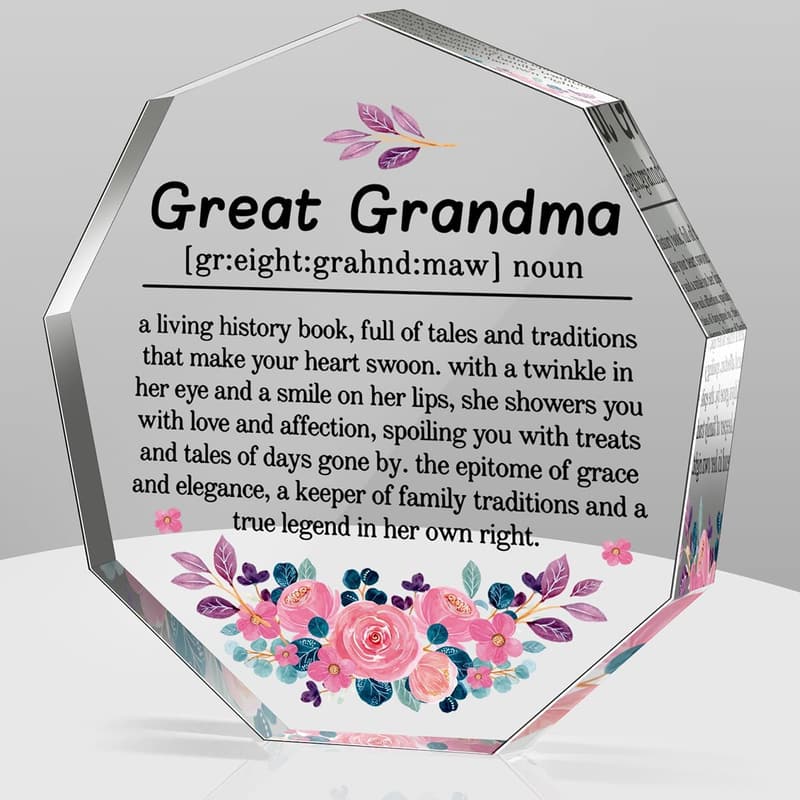 Great Grandma Definition Acrylic Plaque - Mother's Day Gift