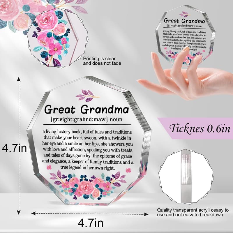 Great Grandma Definition Acrylic Plaque - Mother's Day Gift