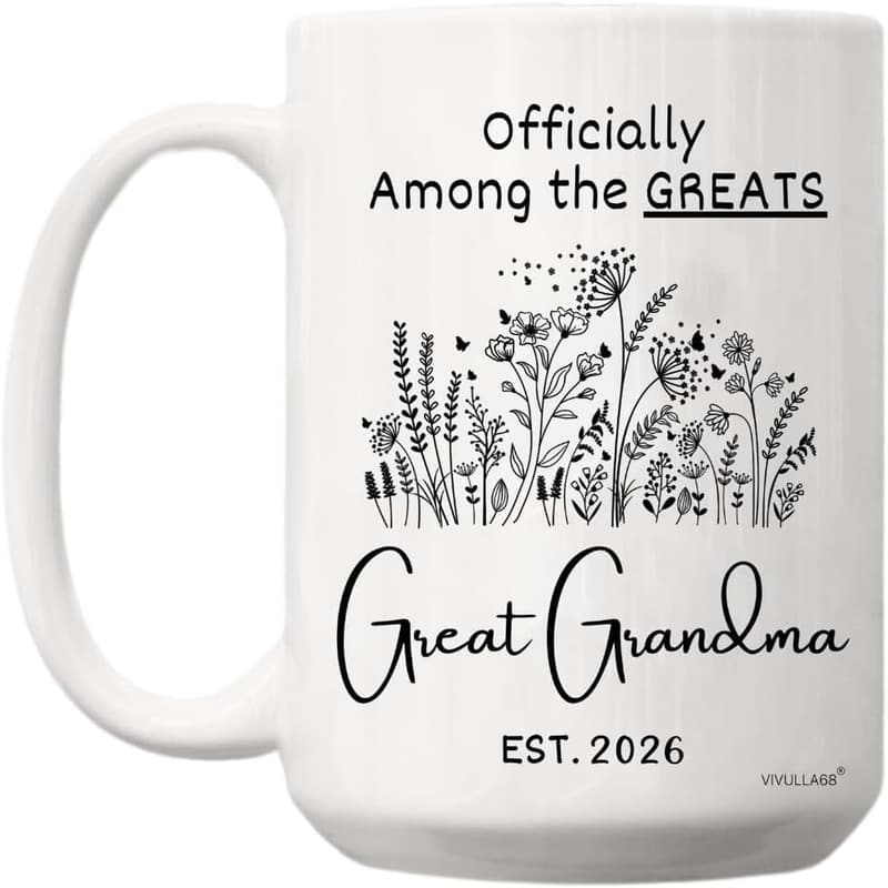 Great Grandma Coffee Mug – Pregnancy Announcement Gift 2026