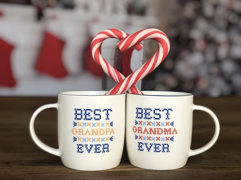 World's Best Grandparents Coffee Mugs - Ceramic Gifts for Grandma & Grandpa
