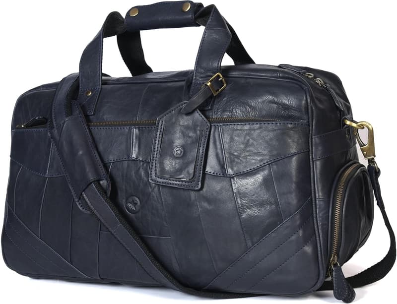 Men's 30L Leather Duffle Bag for Travel - Father's Day Gift