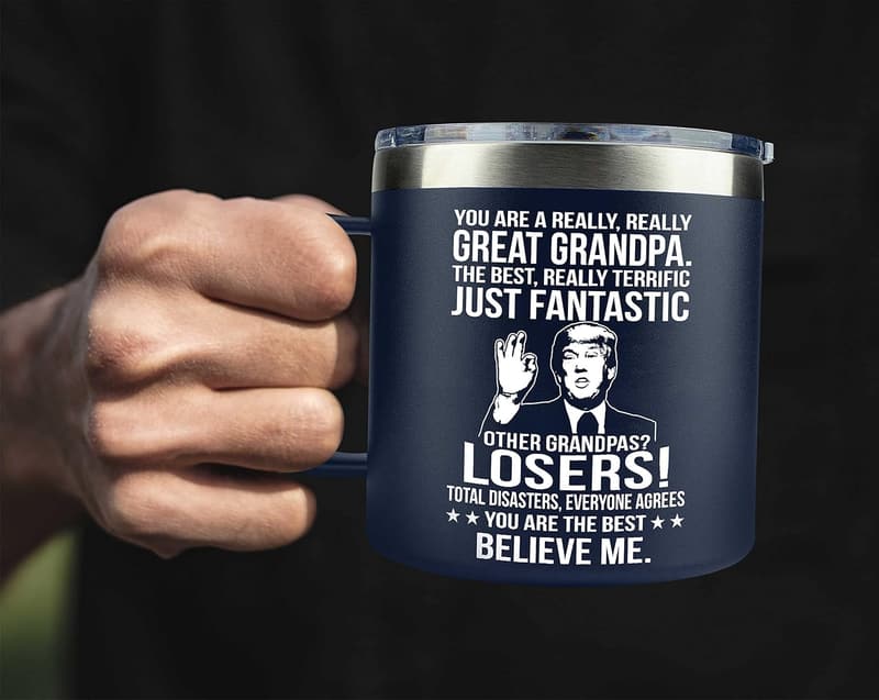Father's Day Stainless Steel Mug for Grandpa - 14oz Insulated