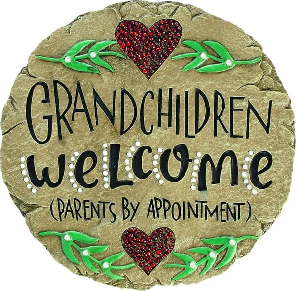 Grandchildren Welcome Garden Stone - Resin Decor