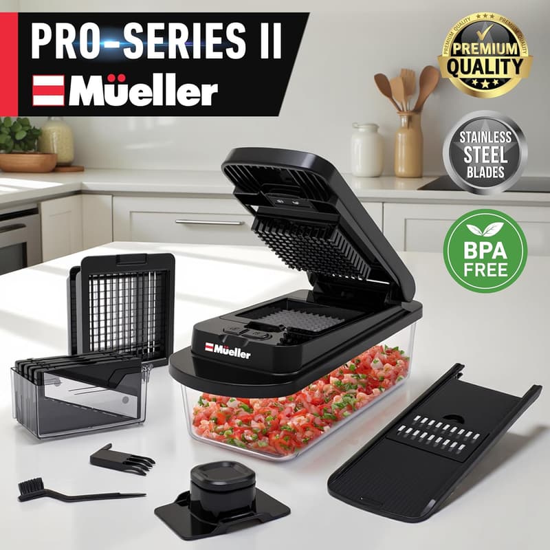 10-in-1 Vegetable Chopper & Slicer - Kitchen Gadget for New Homes