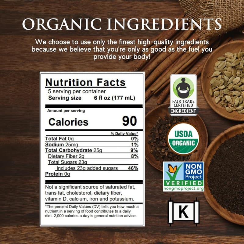 Organic Honey Vanilla Spice Chai Concentrate, 32 Fl. Oz.