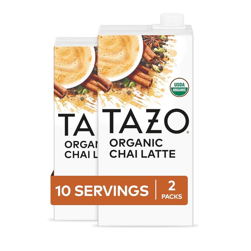 Organic Chai Latte Concentrate - Hot/Iced Black Tea, 32 oz (Pack of 2)