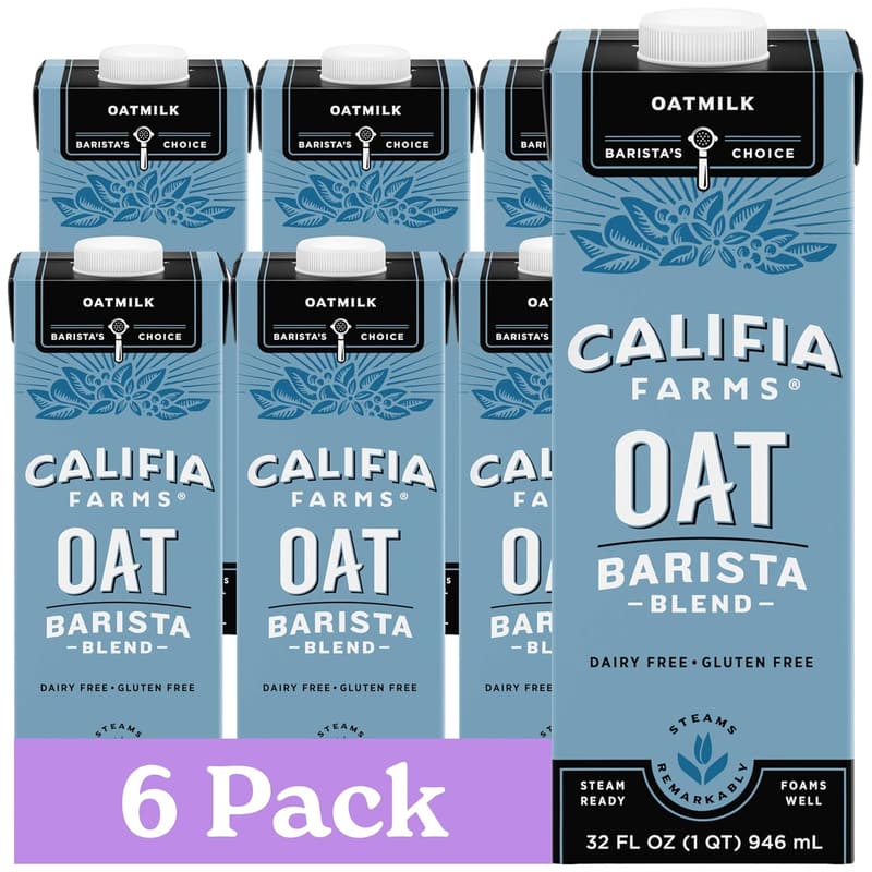Oat Milk Barista Blend, Dairy-Free & Gluten-Free, 32 Oz (Pack of 6)