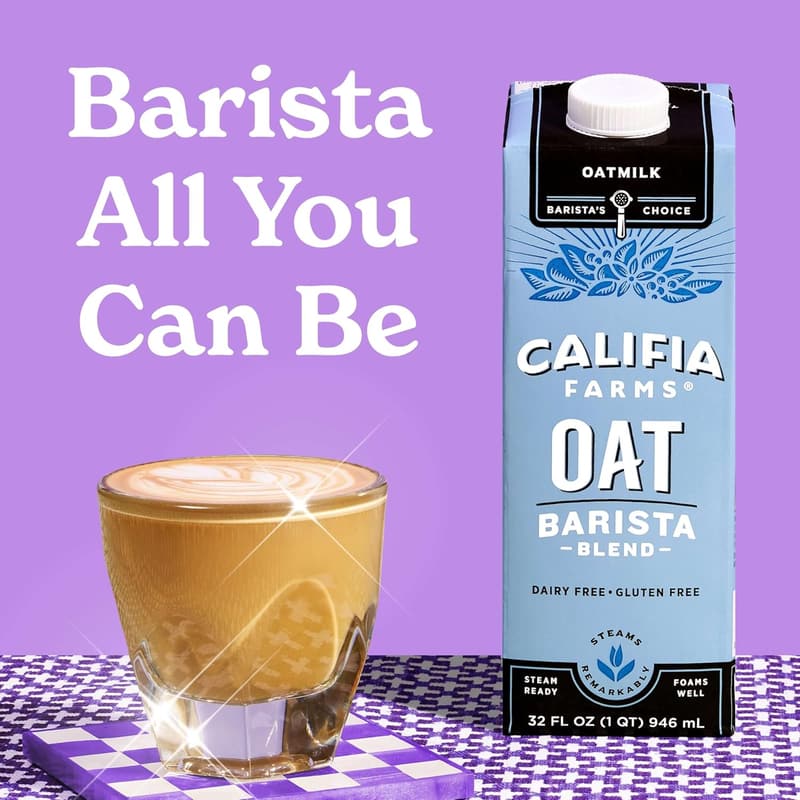 Oat Milk Barista Blend, Dairy-Free & Gluten-Free, 32 Oz (Pack of 6)