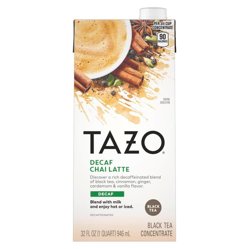 Decaf Chai Latte Tea Concentrate - 32 oz for Hot or Iced