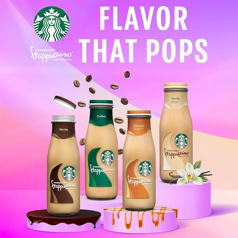 Mocha Frappuccino Coffee Drink, 9.5 oz (Pack of 4)