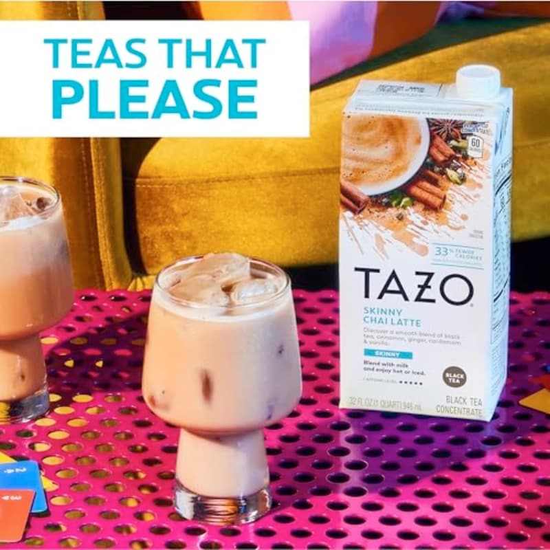 TAZO Skinny Chai Latte Concentrate - Low Calorie Tea Pack (2)