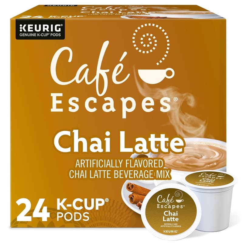 Café Escapes Chai Latte K-Cup Pods - 24 Count