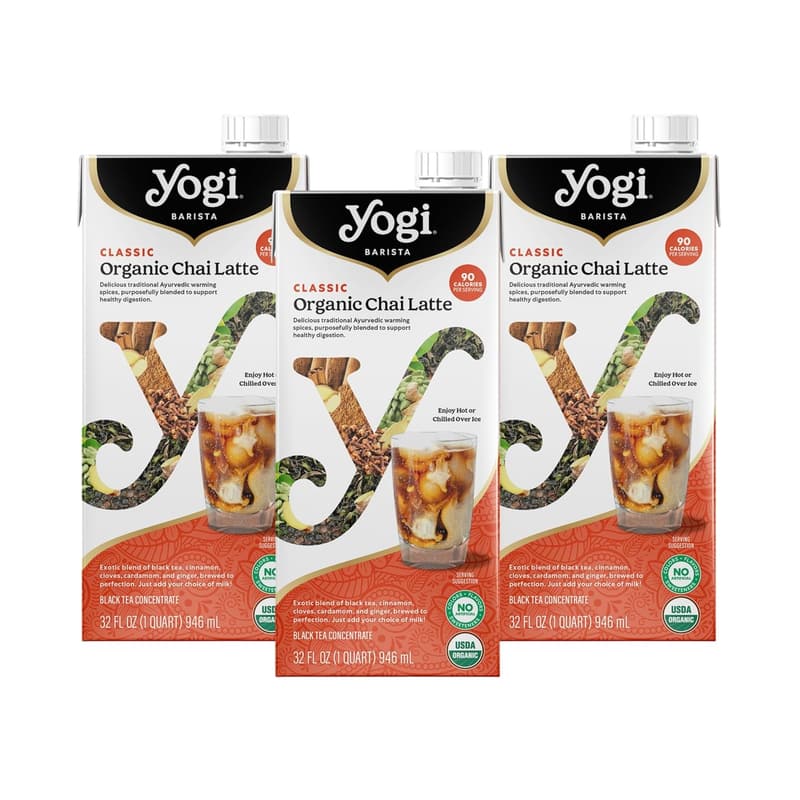 Organic Chai Latte Concentrate - 3 Pack, 32 Oz - Digestive Support
