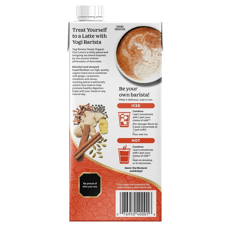 Organic Chai Latte Concentrate - 3 Pack, 32 Oz - Digestive Support
